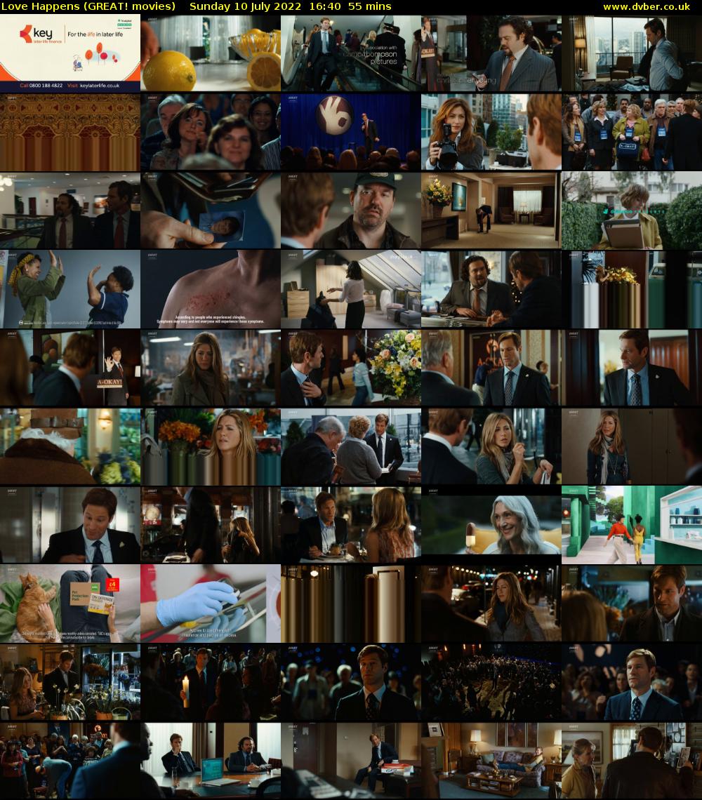 Love Happens (GREAT! movies) Sunday 10 July 2022 16:40 - 17:35