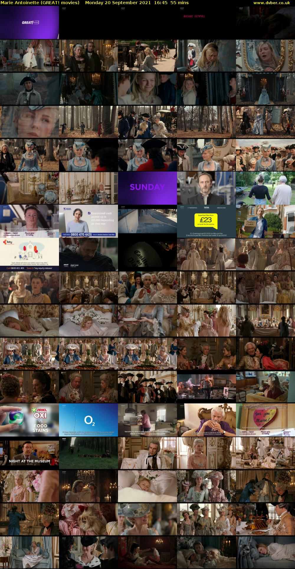 Marie Antoinette (GREAT! movies) Monday 20 September 2021 16:45 - 17:40