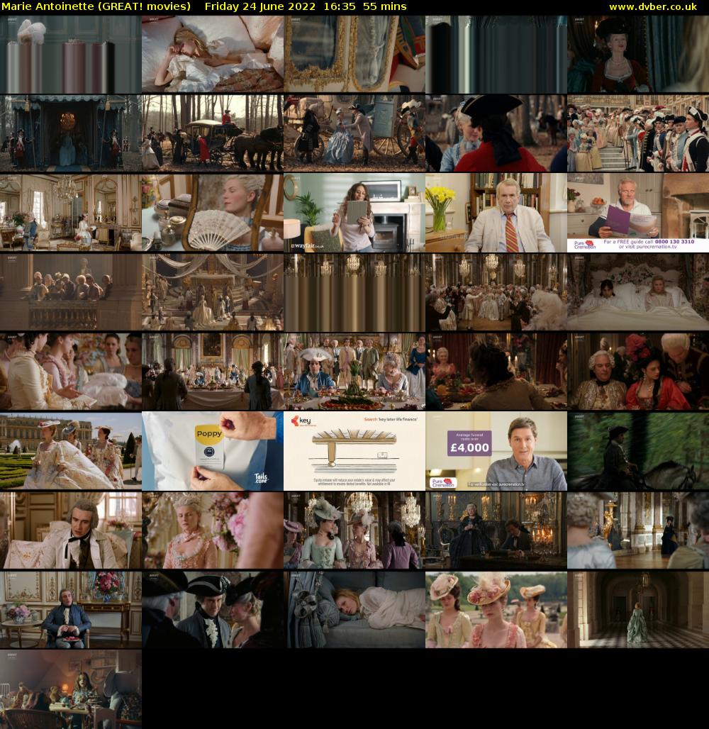 Marie Antoinette (GREAT! movies) Friday 24 June 2022 16:35 - 17:30