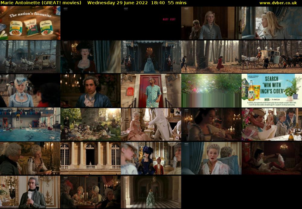Marie Antoinette (GREAT! movies) Wednesday 29 June 2022 18:40 - 19:35