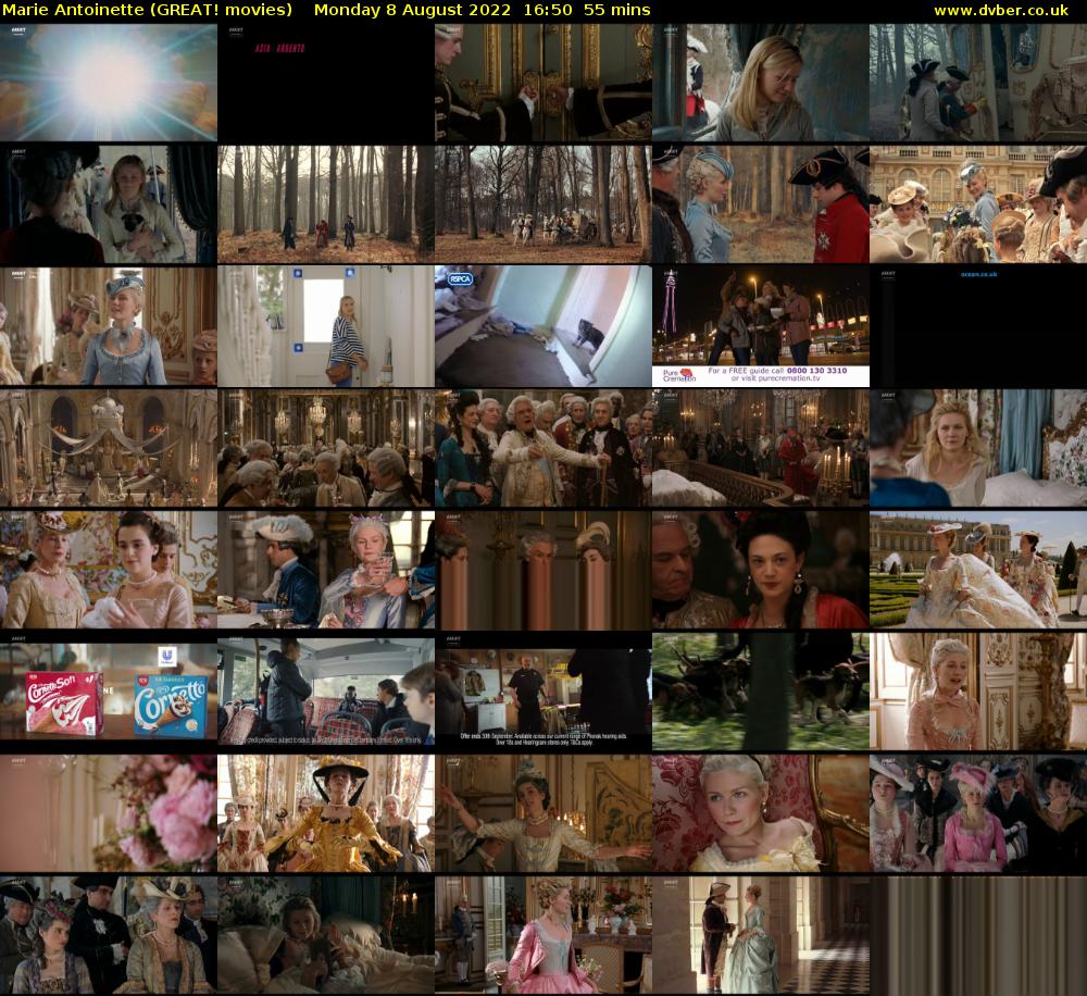 Marie Antoinette (GREAT! movies) Monday 8 August 2022 16:50 - 17:45