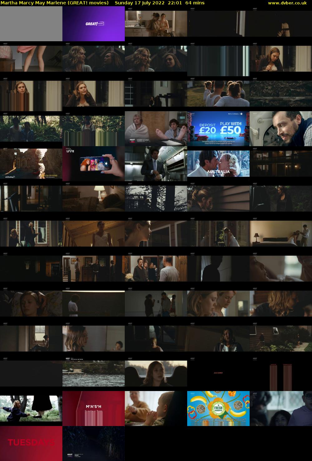 Martha Marcy May Marlene (GREAT! movies) Sunday 17 July 2022 22:01 - 23:05