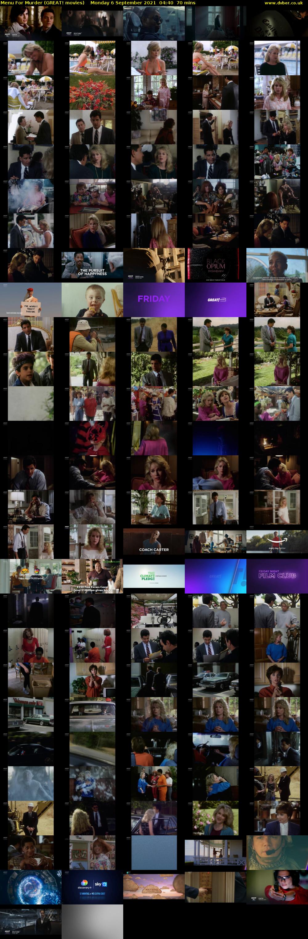 Menu For Murder (GREAT! movies) Monday 6 September 2021 04:40 - 05:50