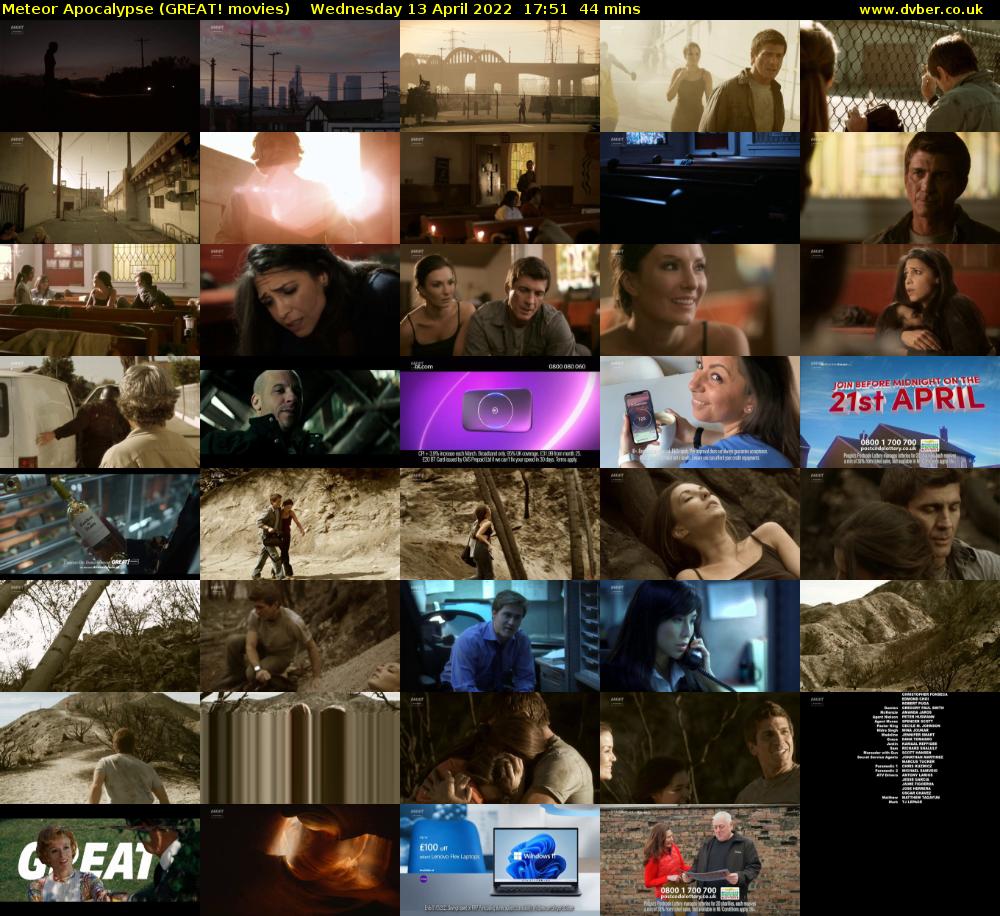 Meteor Apocalypse (GREAT! movies) Wednesday 13 April 2022 17:51 - 18:35