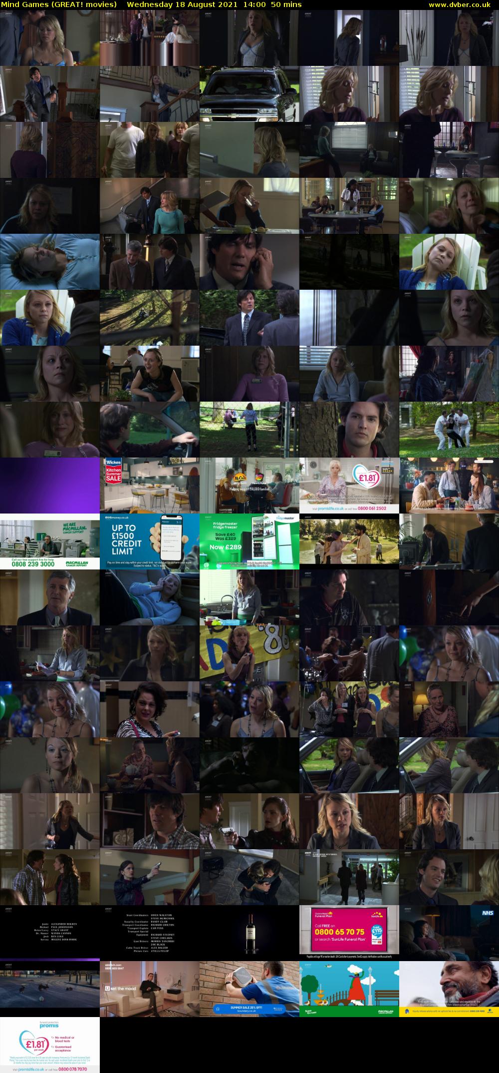 Mind Games (GREAT! movies) Wednesday 18 August 2021 14:00 - 14:50