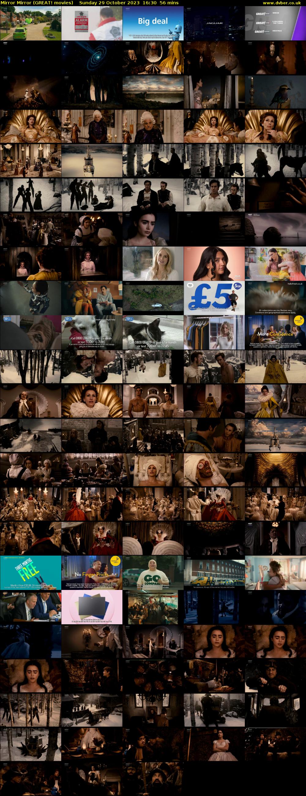 Mirror Mirror (GREAT! movies) Sunday 29 October 2023 16:30 - 17:26