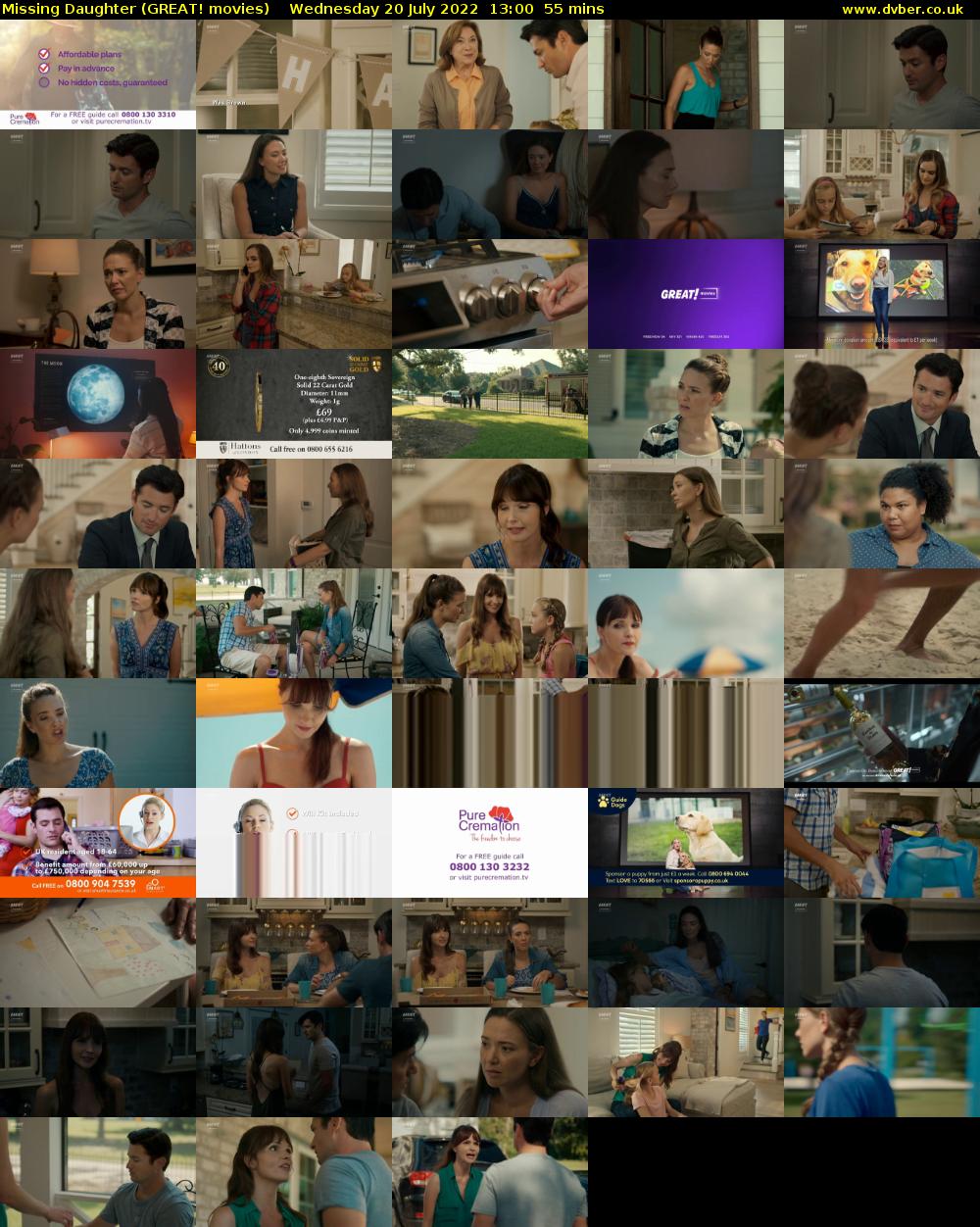 Missing Daughter (GREAT! movies) Wednesday 20 July 2022 13:00 - 13:55