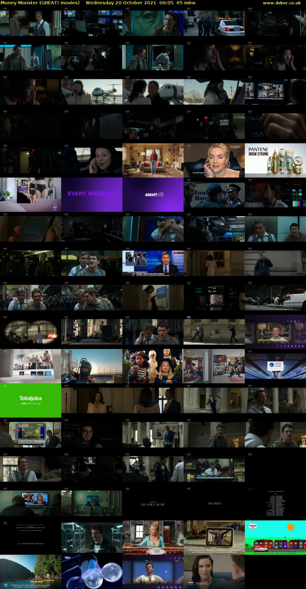 Money Monster (GREAT! movies) Wednesday 20 October 2021 00:05 - 01:10