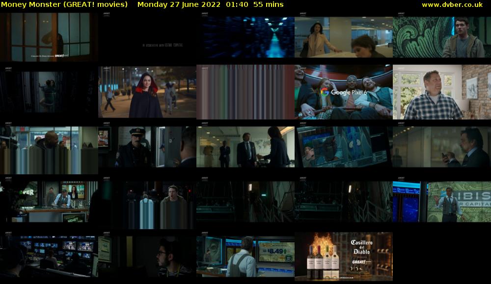 Money Monster (GREAT! movies) Monday 27 June 2022 01:40 - 02:35