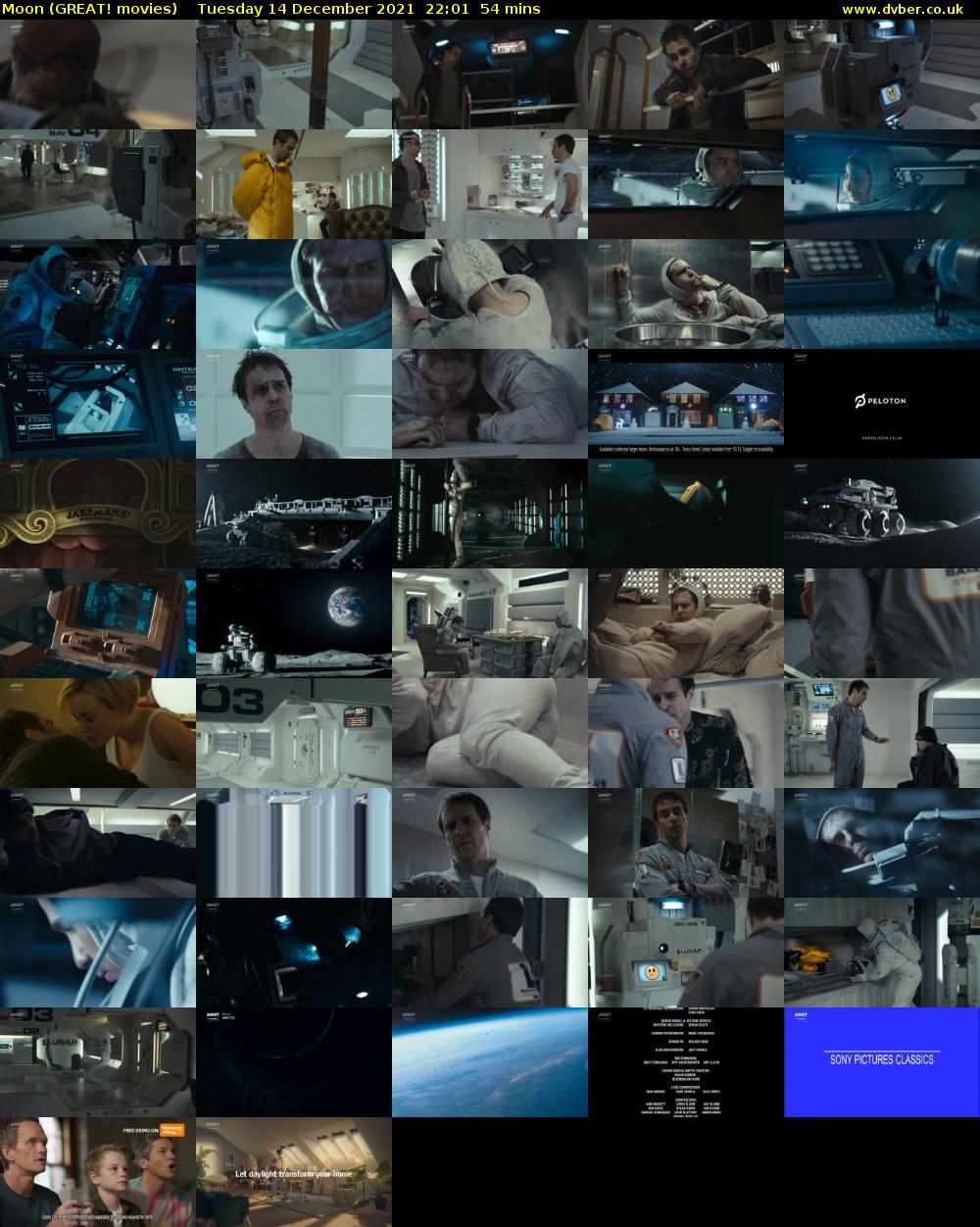 Moon (GREAT! movies) Tuesday 14 December 2021 22:01 - 22:55