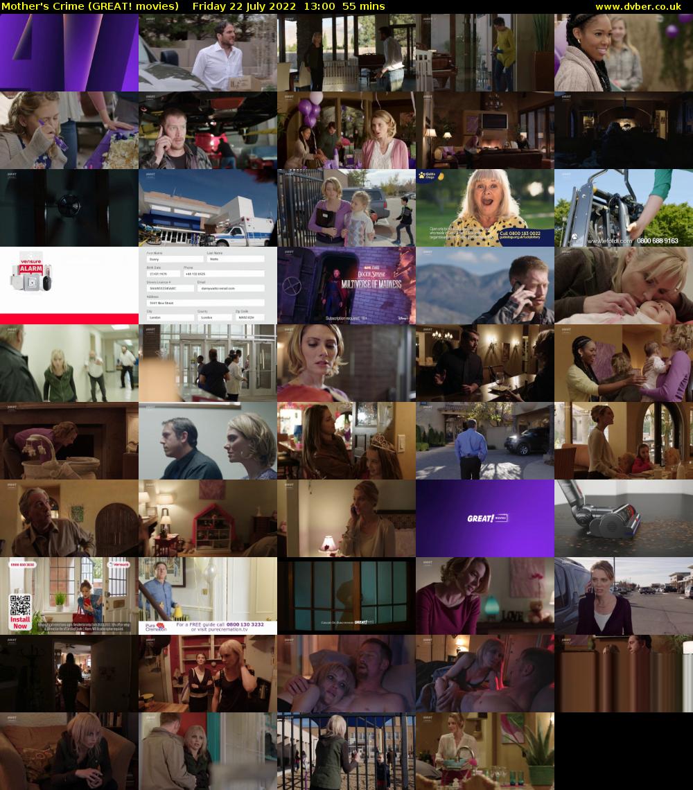 Mother's Crime (GREAT! movies) Friday 22 July 2022 13:00 - 13:55