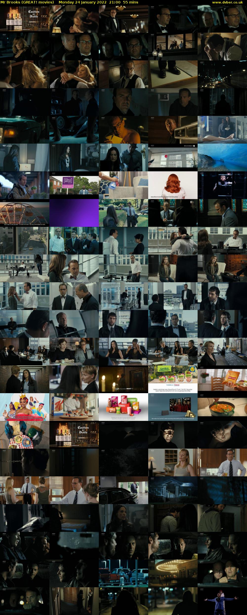 Mr Brooks (GREAT! movies) Monday 24 January 2022 21:00 - 21:55