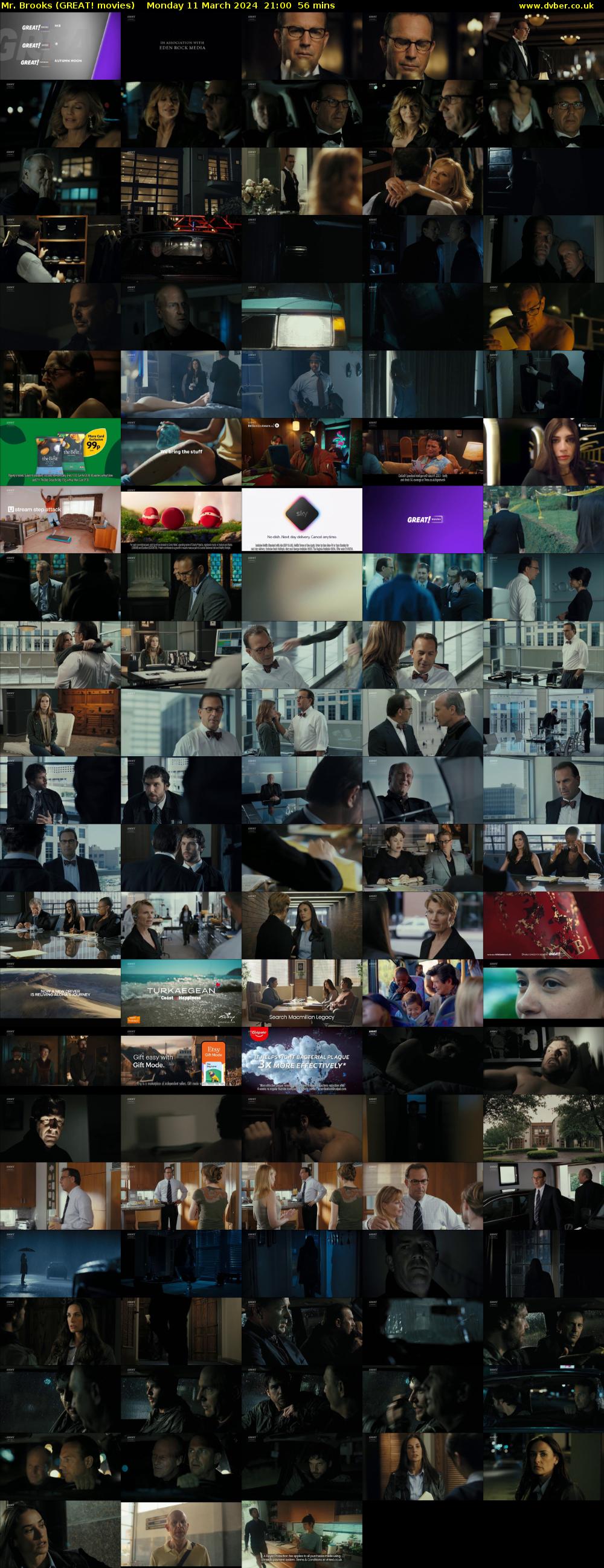 Mr. Brooks (GREAT! movies) Monday 11 March 2024 21:00 - 21:56