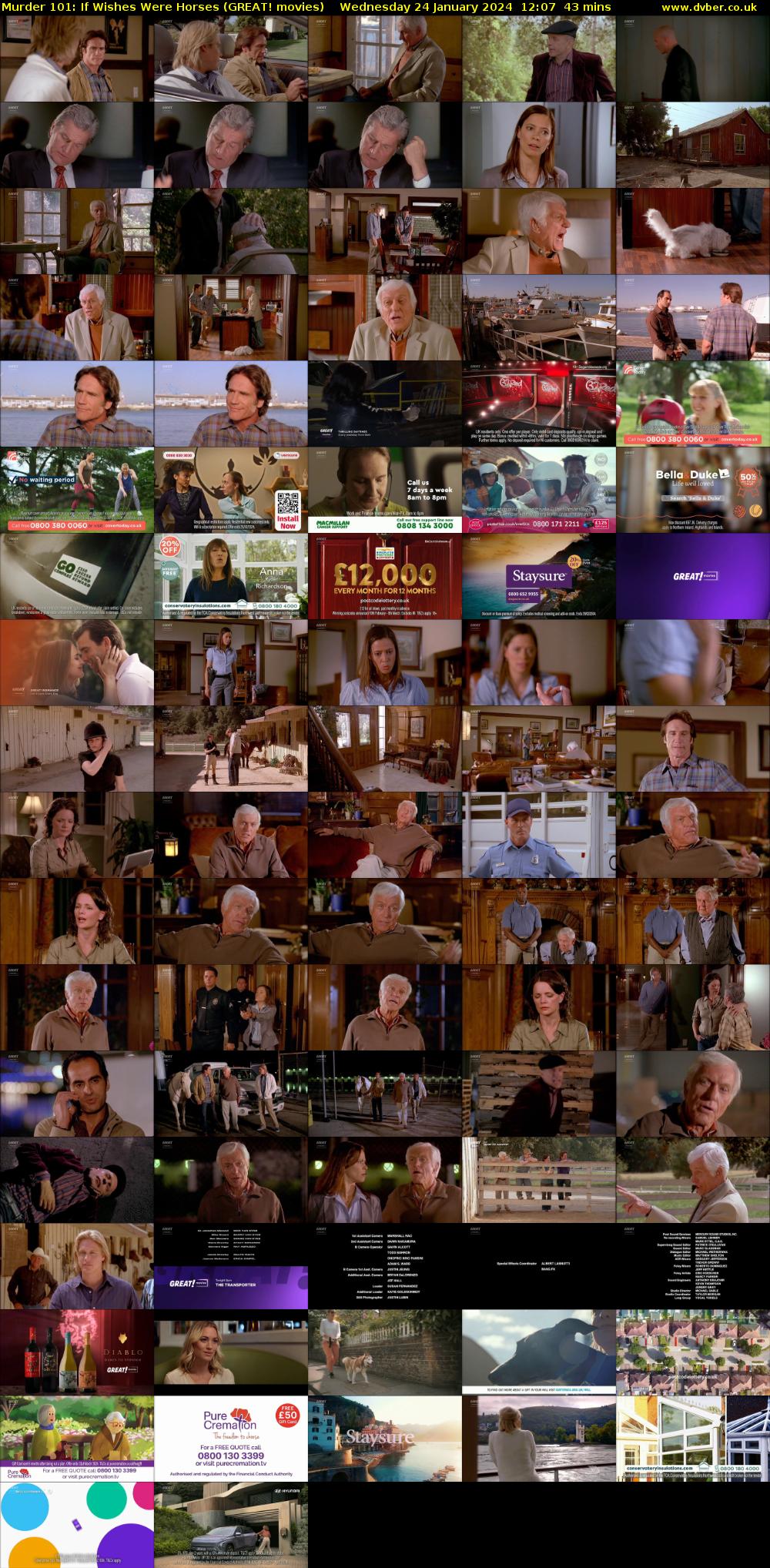 Murder 101: If Wishes Were Horses (GREAT! movies) Wednesday 24 January 2024 12:07 - 12:50