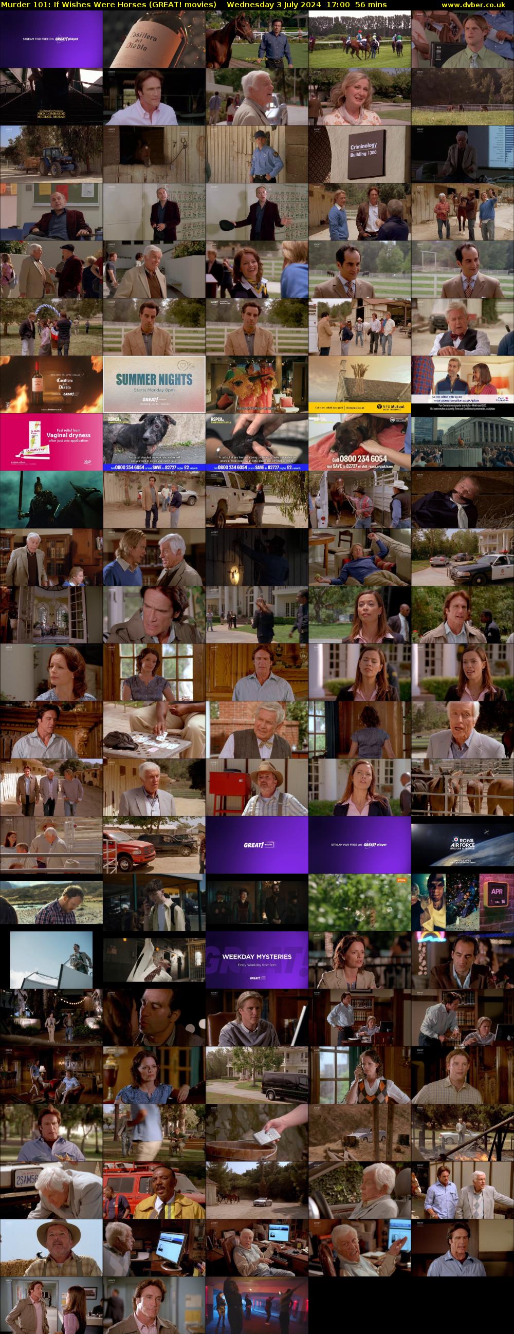 Murder 101: If Wishes Were Horses (GREAT! movies) Wednesday 3 July 2024 17:00 - 17:56