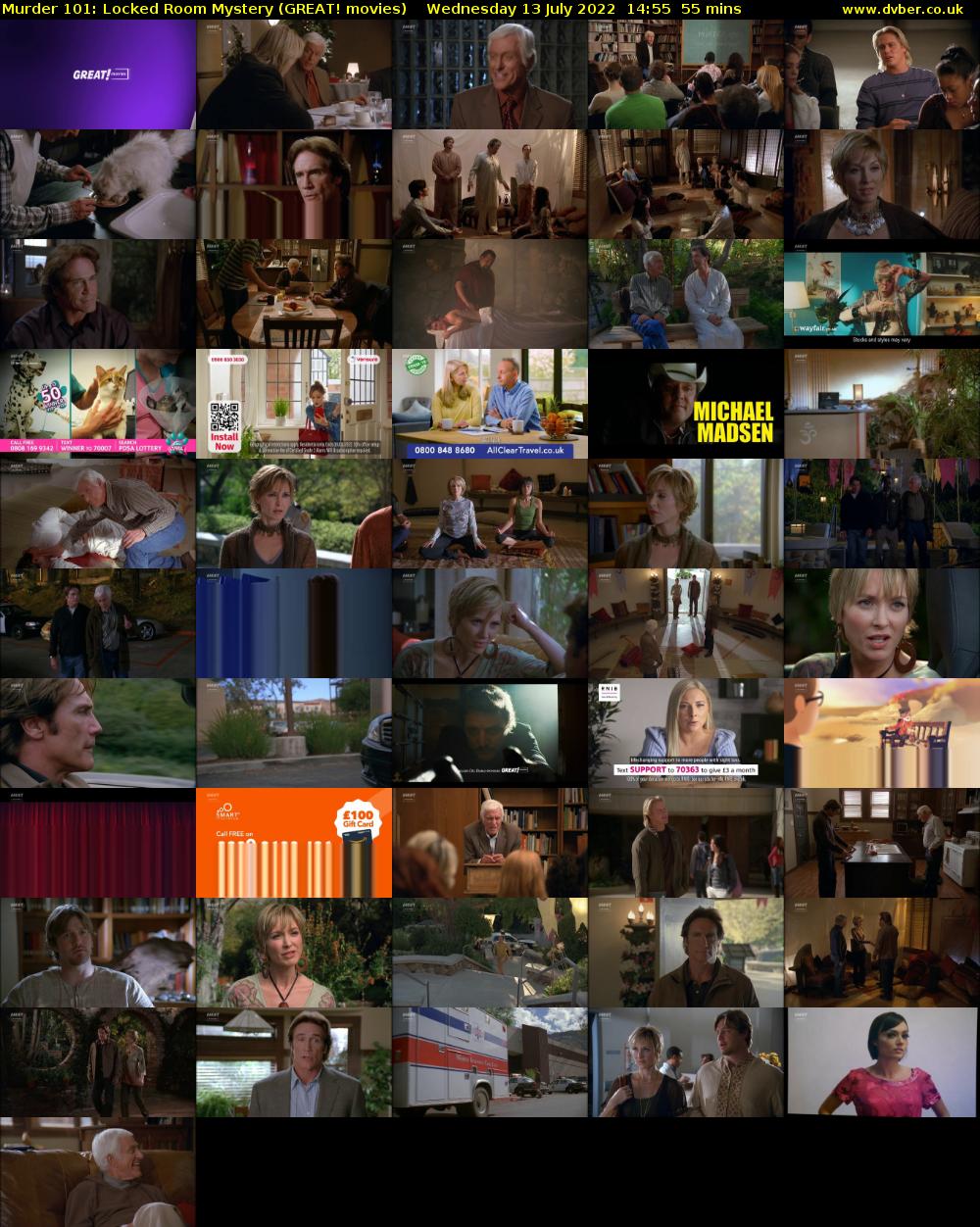 Murder 101: Locked Room Mystery (GREAT! movies) Wednesday 13 July 2022 14:55 - 15:50