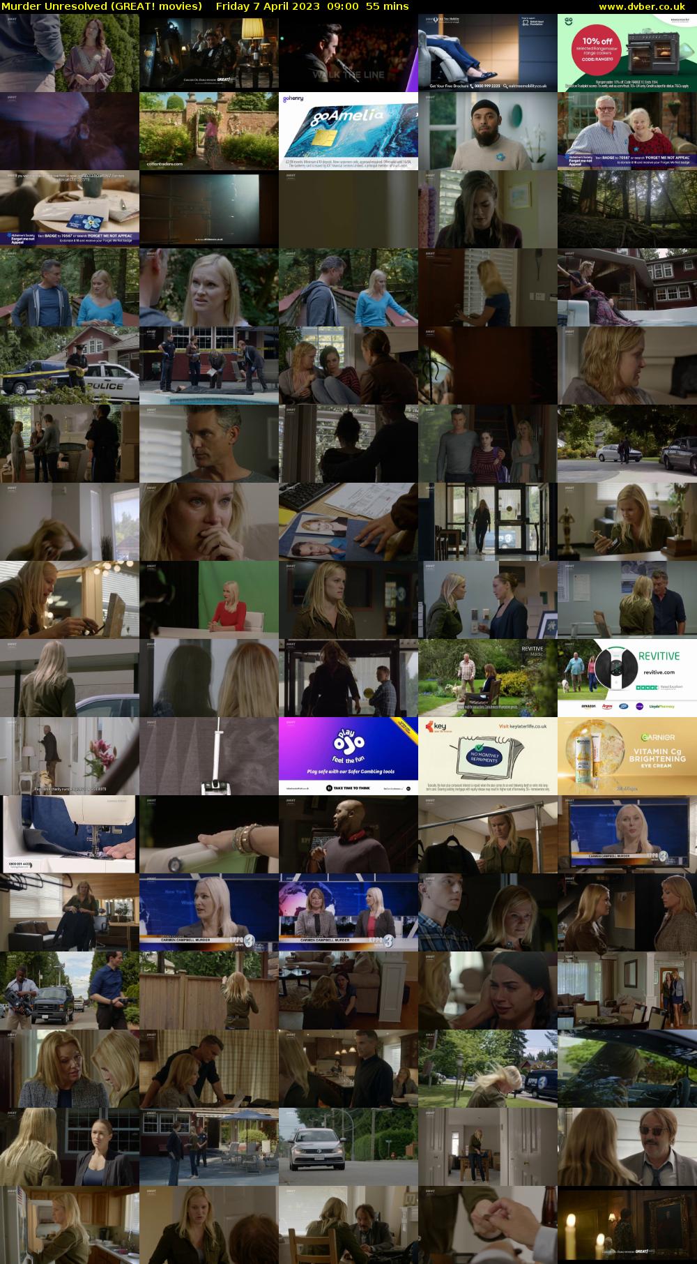 Murder Unresolved (GREAT! movies) Friday 7 April 2023 09:00 - 09:55