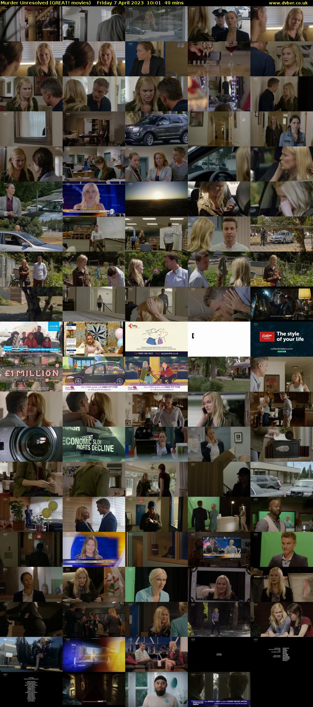 Murder Unresolved (GREAT! movies) Friday 7 April 2023 10:01 - 10:50