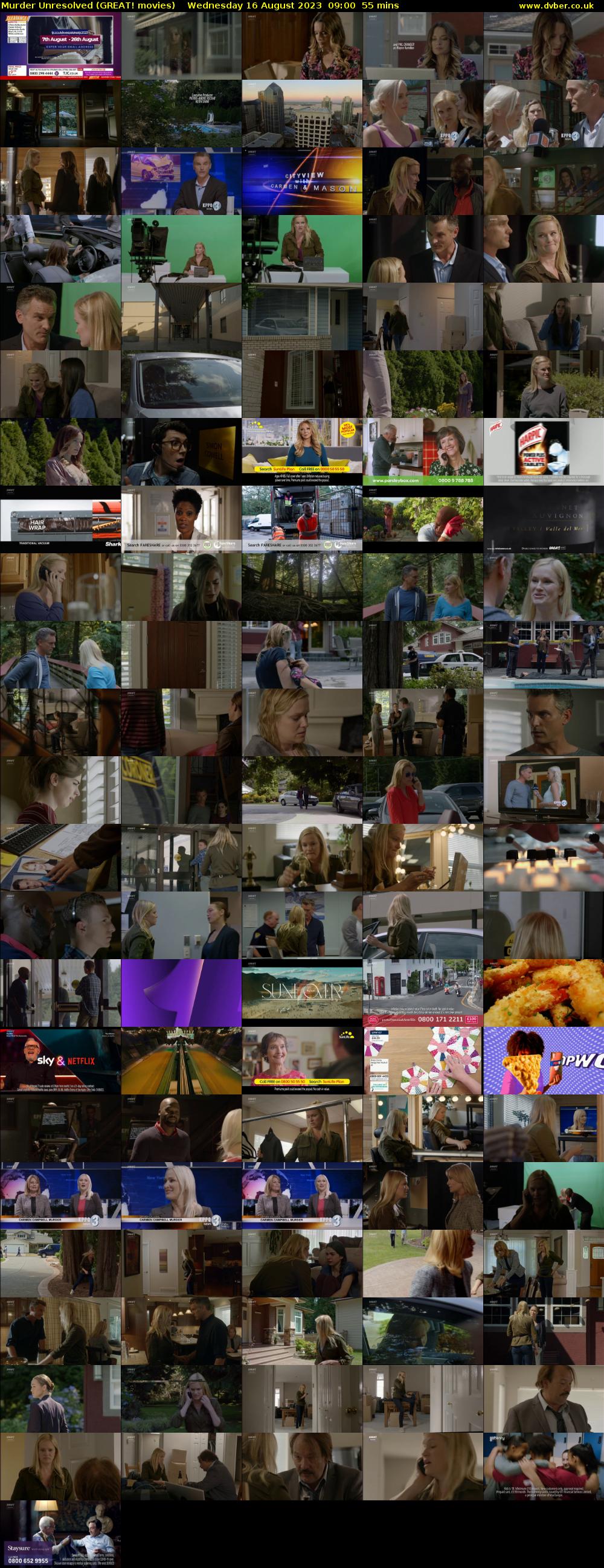 Murder Unresolved (GREAT! movies) Wednesday 16 August 2023 09:00 - 09:55
