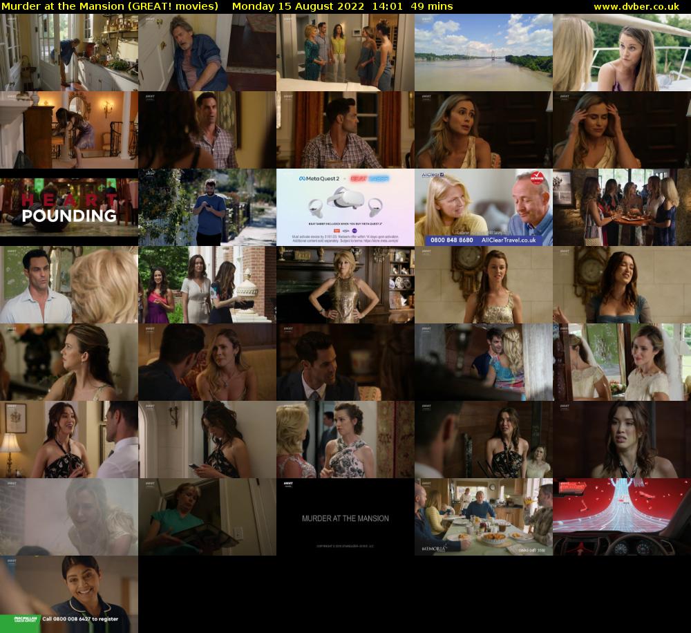 Murder at the Mansion (GREAT! movies) Monday 15 August 2022 14:01 - 14:50