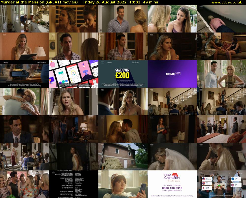 Murder at the Mansion (GREAT! movies) Friday 26 August 2022 10:01 - 10:50