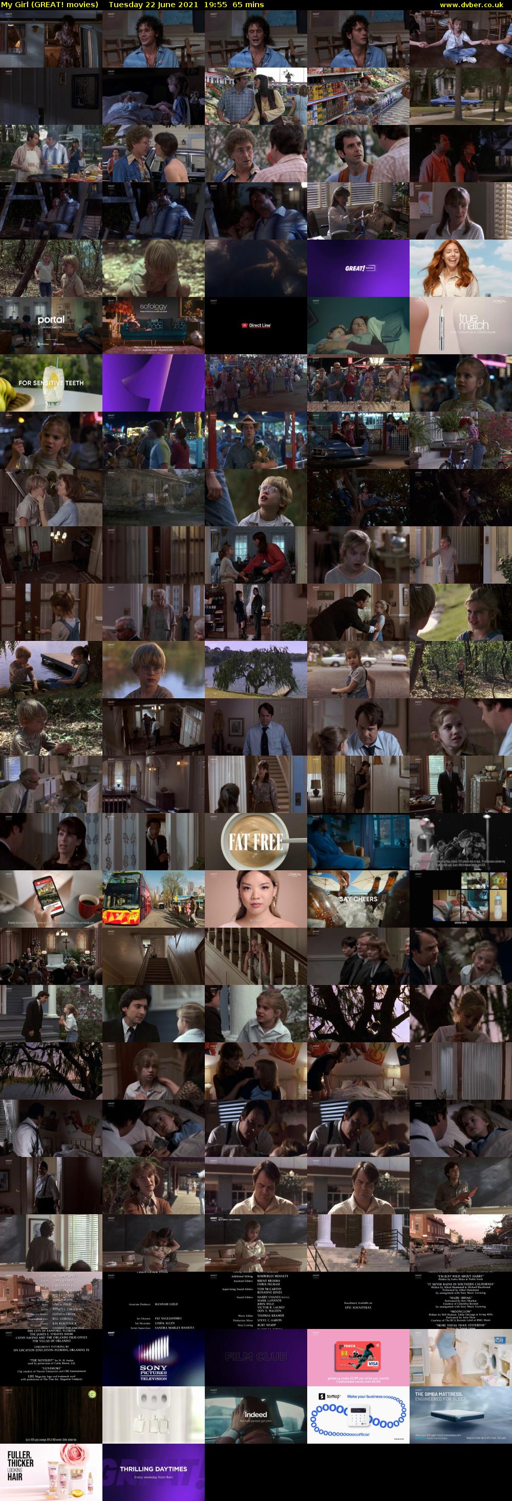 My Girl (GREAT! movies) Tuesday 22 June 2021 19:55 - 21:00