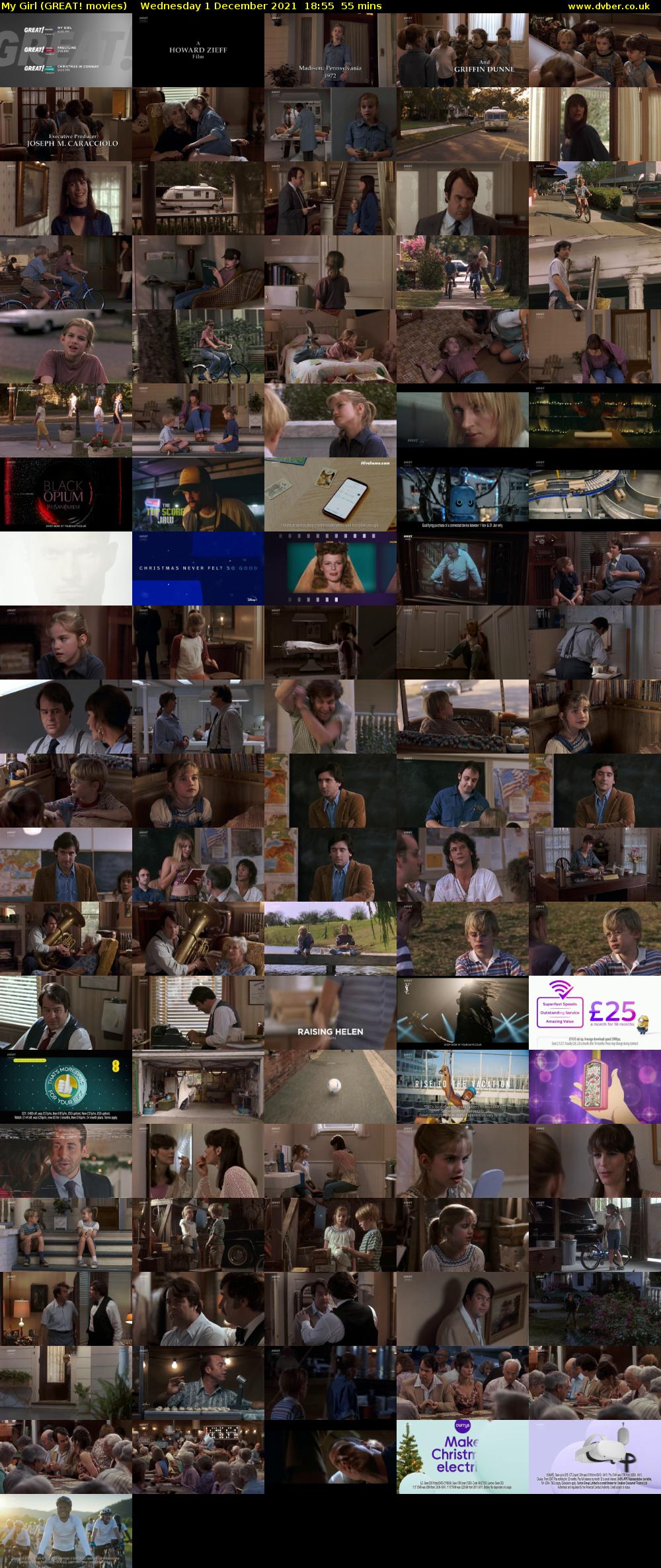 My Girl (GREAT! movies) Wednesday 1 December 2021 18:55 - 19:50