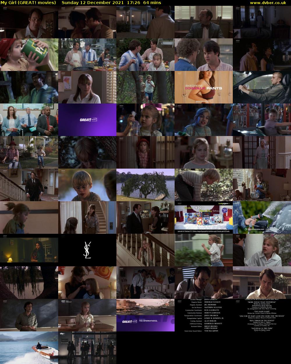 My Girl (GREAT! movies) Sunday 12 December 2021 17:26 - 18:30