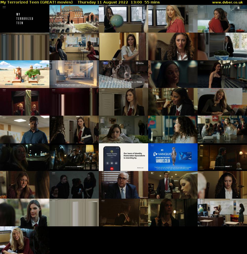 My Terrorized Teen (GREAT! movies) Thursday 11 August 2022 13:00 - 13:55