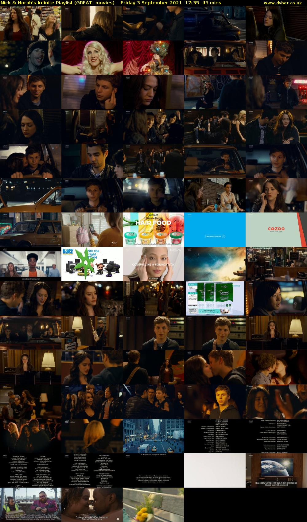 Nick & Norah's Infinite Playlist (GREAT! movies) Friday 3 September 2021 17:35 - 18:20