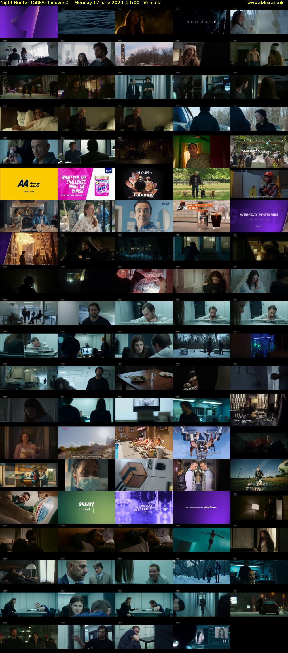 Night Hunter (GREAT! movies) Monday 17 June 2024 21:00 - 21:56