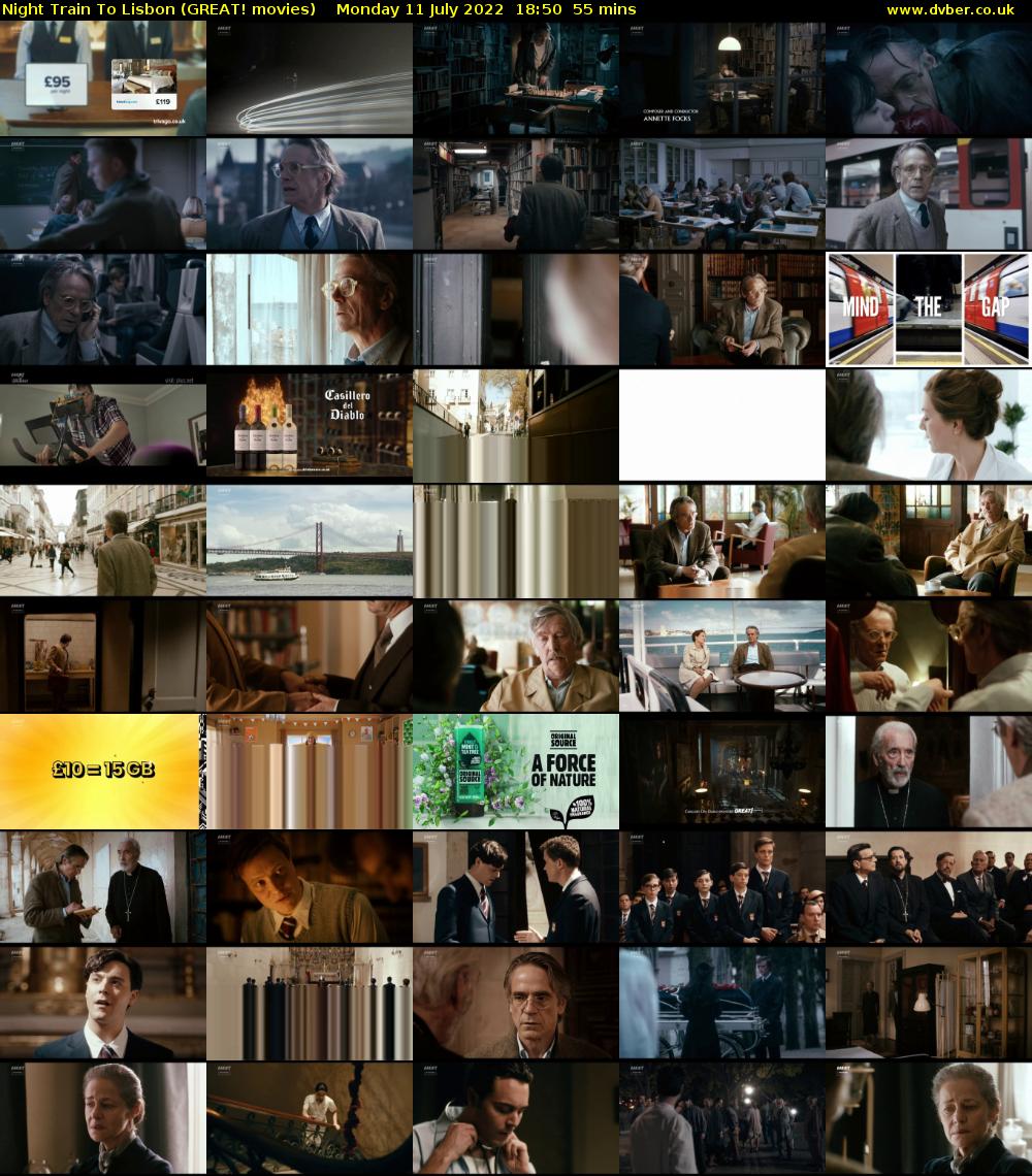 Night Train To Lisbon (GREAT! movies) Monday 11 July 2022 18:50 - 19:45