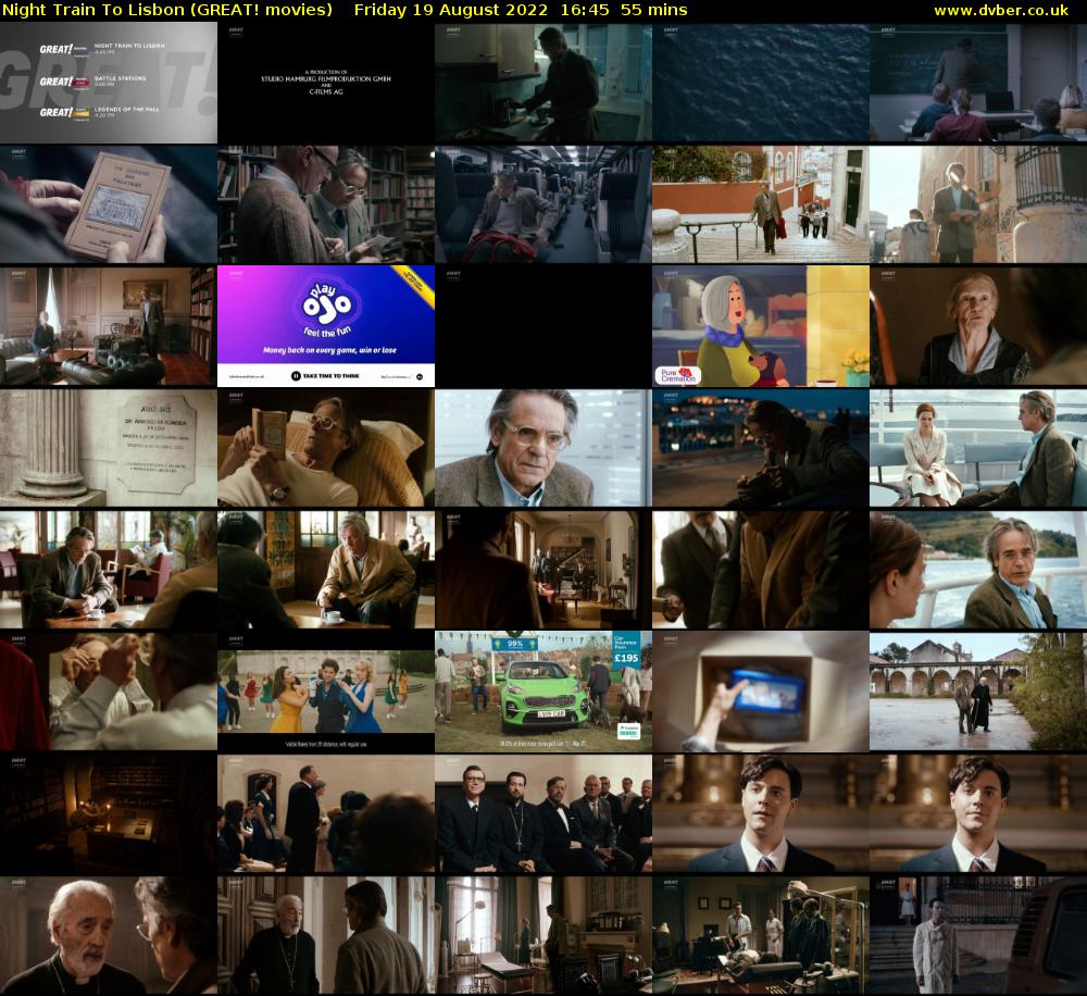 Night Train To Lisbon (GREAT! movies) Friday 19 August 2022 16:45 - 17:40