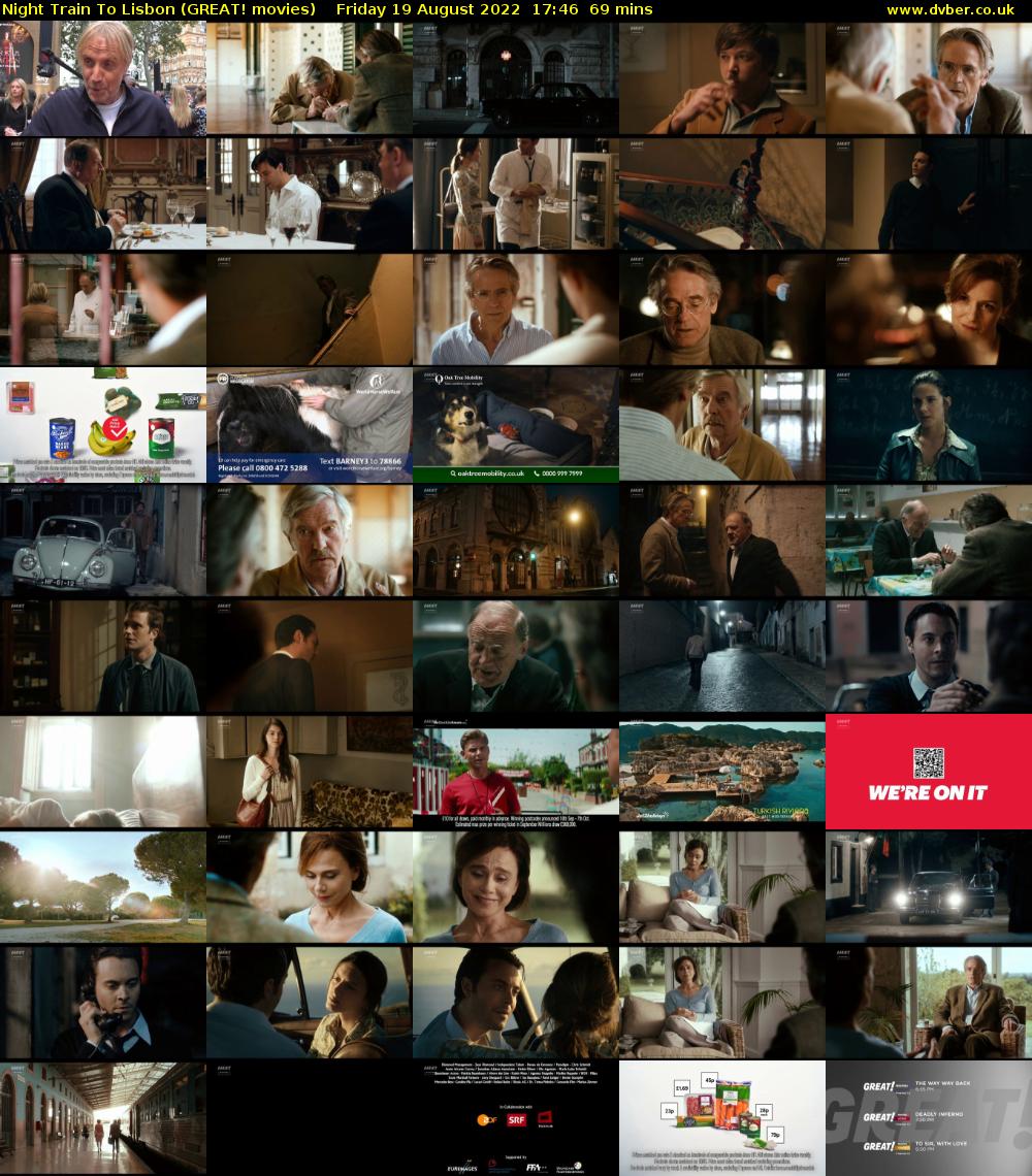 Night Train To Lisbon (GREAT! movies) Friday 19 August 2022 17:46 - 18:55