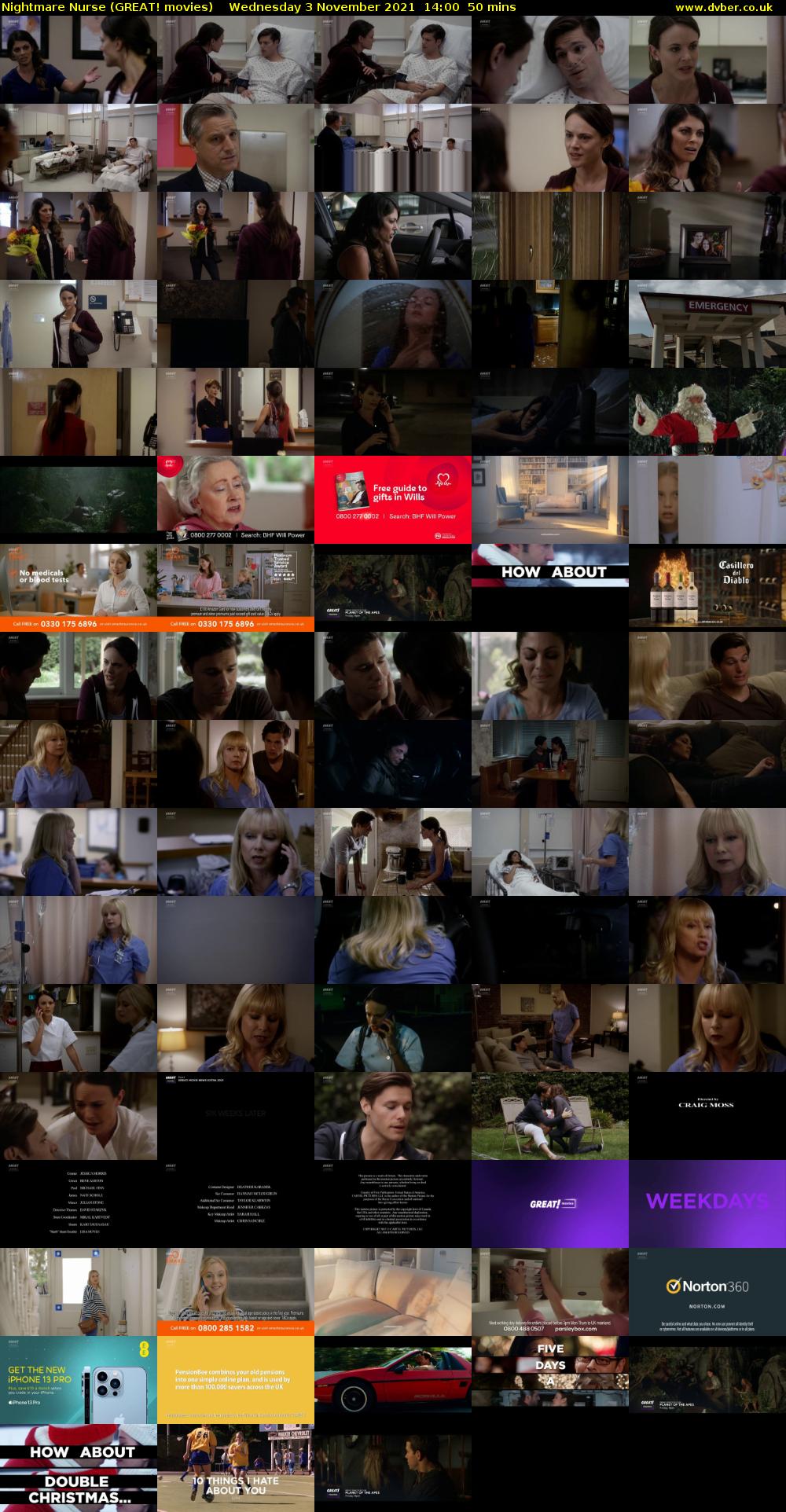 Nightmare Nurse (GREAT! movies) Wednesday 3 November 2021 14:00 - 14:50