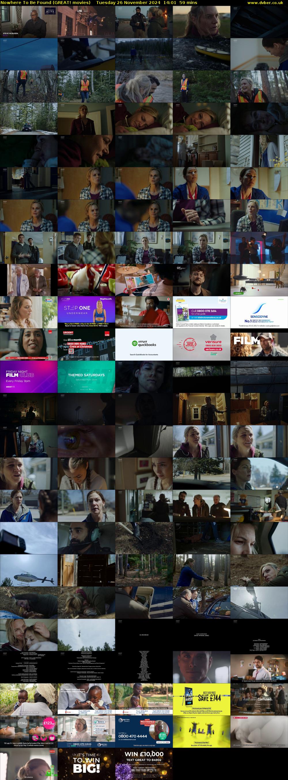 Nowhere To Be Found (GREAT! movies) Tuesday 26 November 2024 14:01 - 15:00
