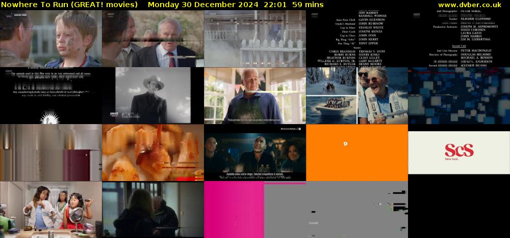 Nowhere To Run (GREAT! movies) Monday 30 December 2024 22:01 - 23:00