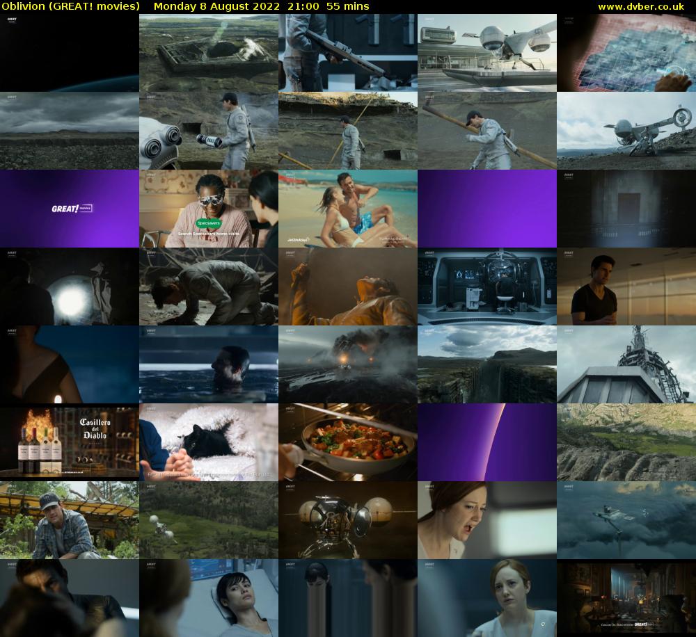 Oblivion (GREAT! movies) Monday 8 August 2022 21:00 - 21:55