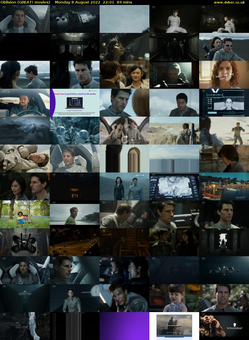 Oblivion (GREAT! movies) Monday 8 August 2022 22:01 - 23:25