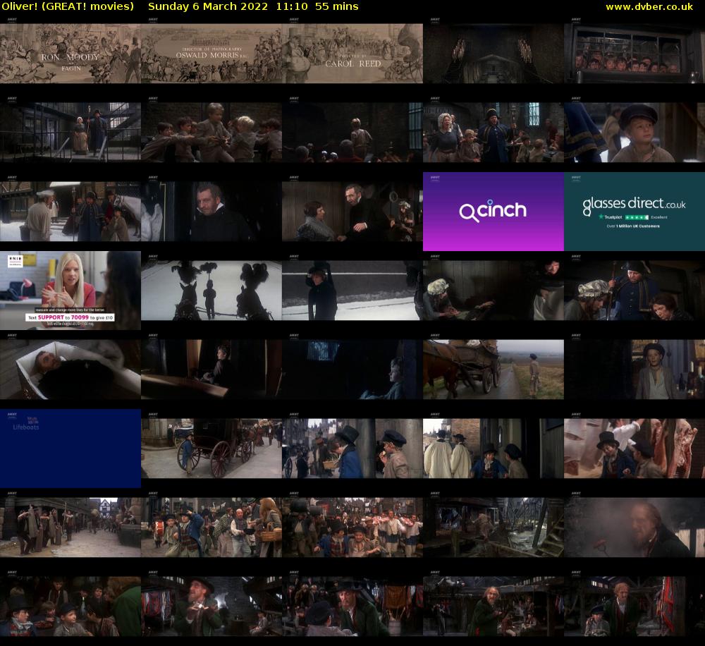 Oliver! (GREAT! movies) Sunday 6 March 2022 11:10 - 12:05