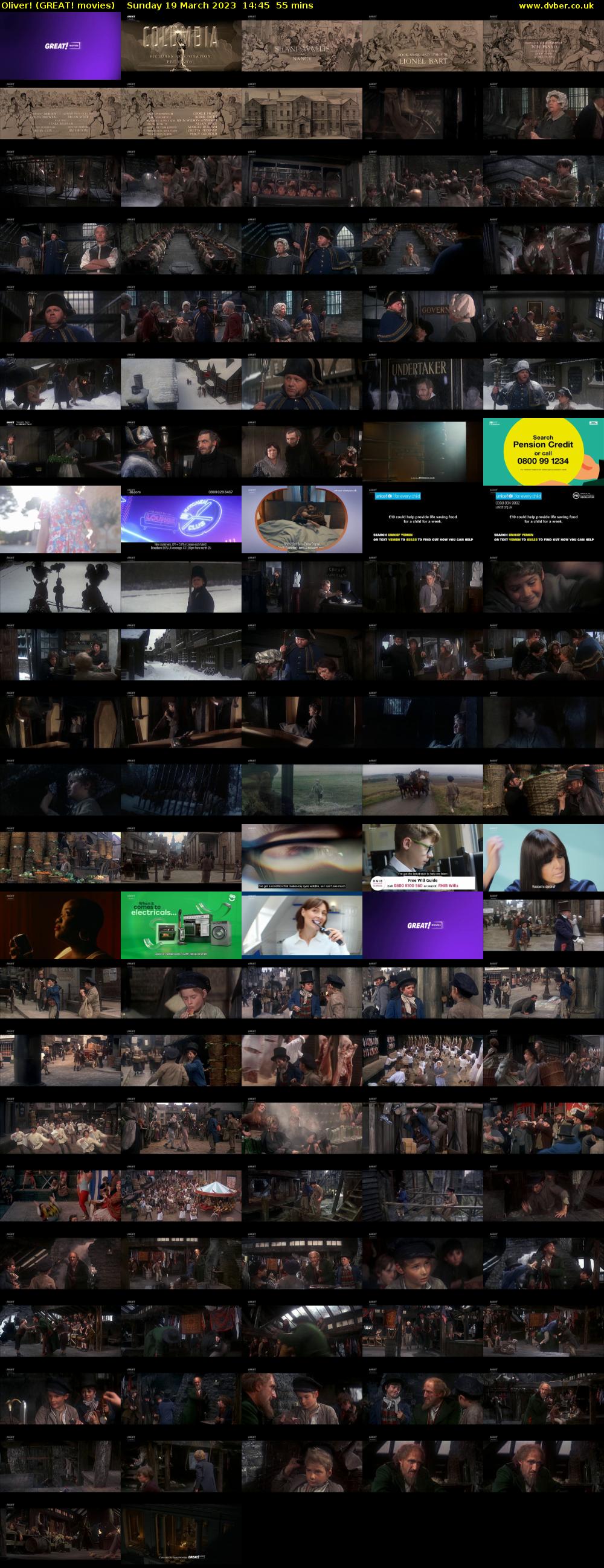 Oliver! (GREAT! movies) Sunday 19 March 2023 14:45 - 15:40