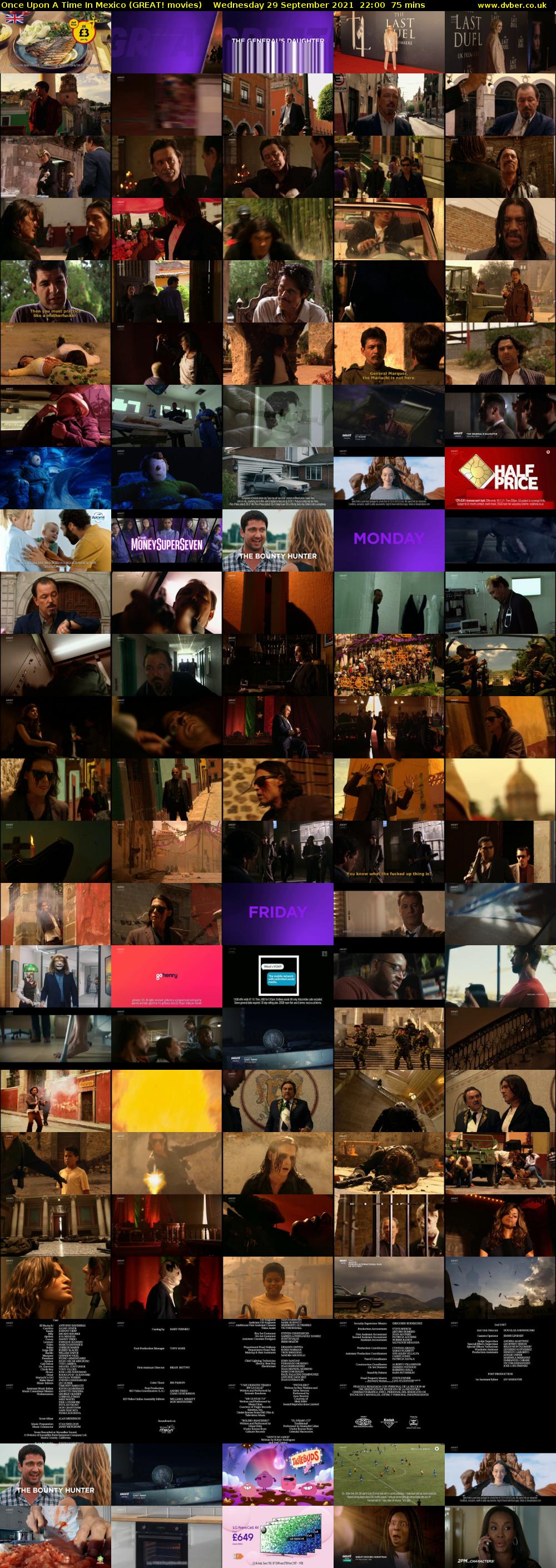 Once Upon A Time In Mexico (GREAT! movies) Wednesday 29 September 2021 22:00 - 23:15