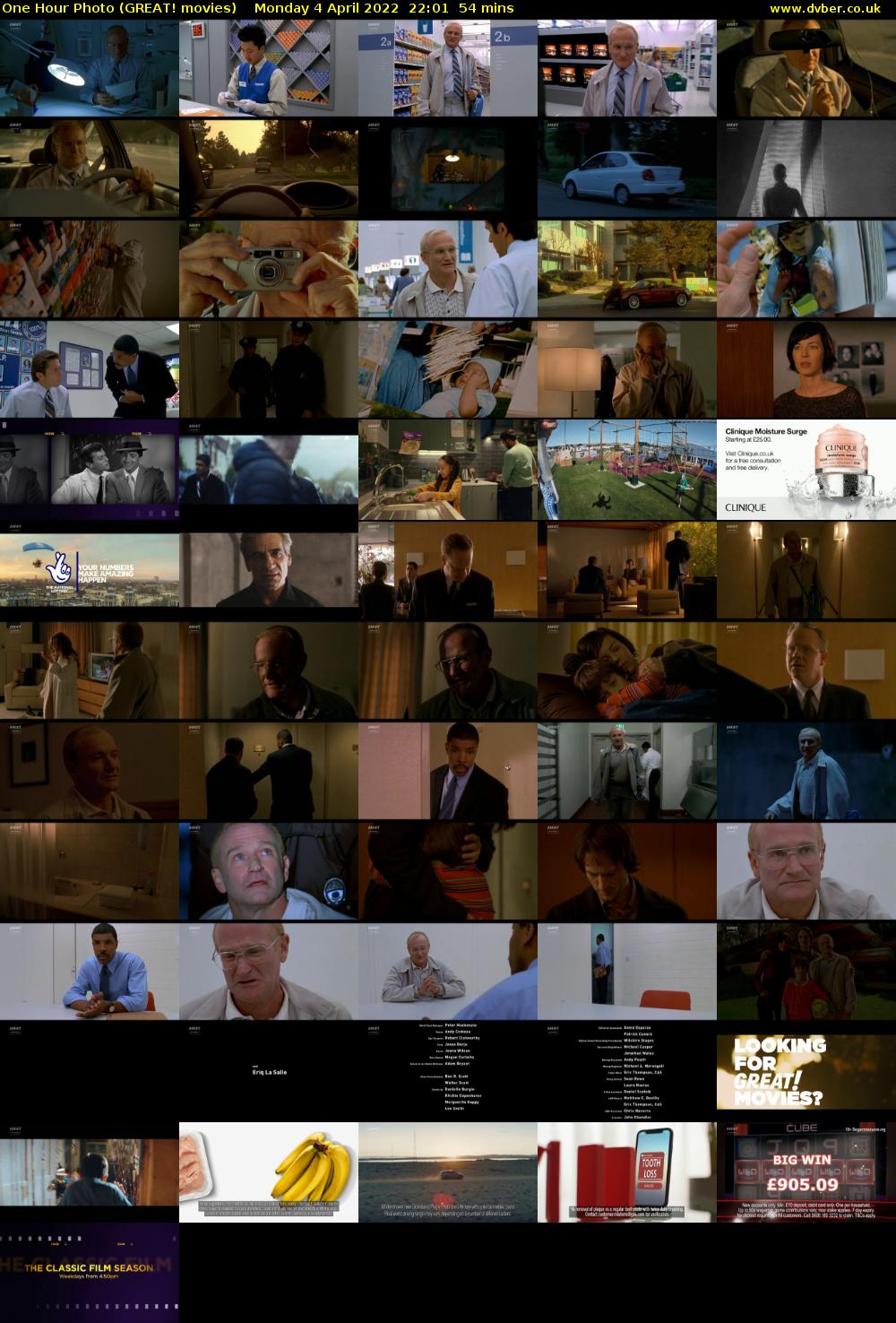 One Hour Photo (GREAT! movies) Monday 4 April 2022 22:01 - 22:55