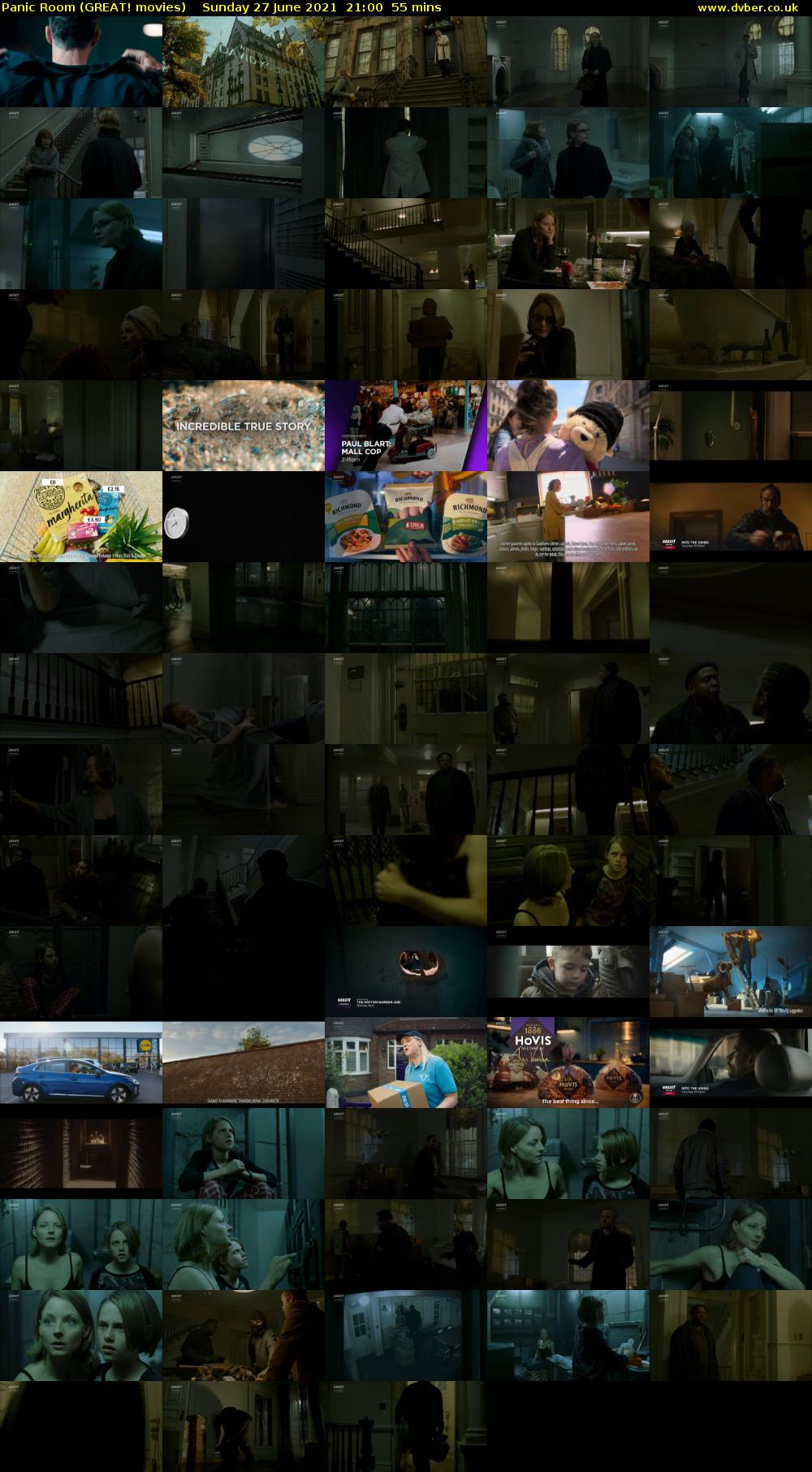 Panic Room (GREAT! movies) Sunday 27 June 2021 21:00 - 21:55