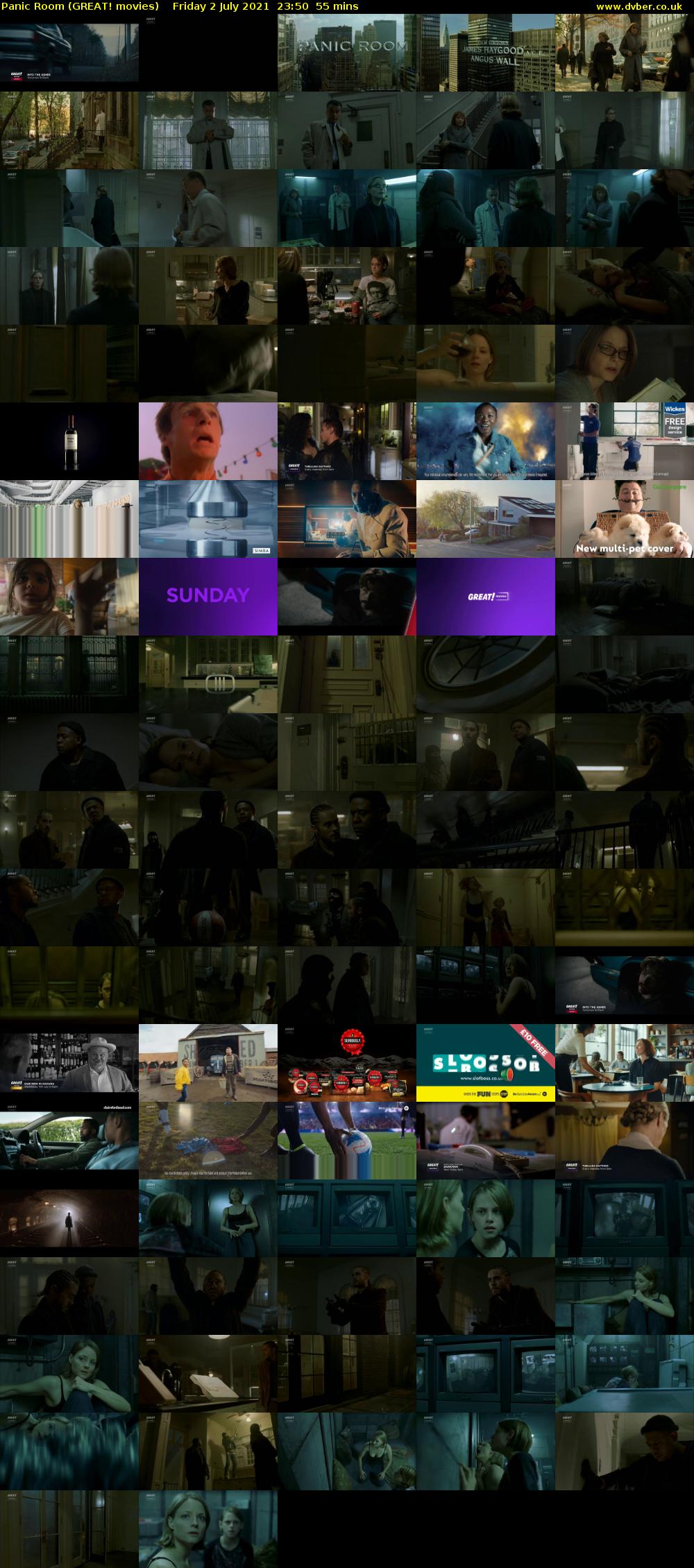 Panic Room (GREAT! movies) Friday 2 July 2021 23:50 - 00:45