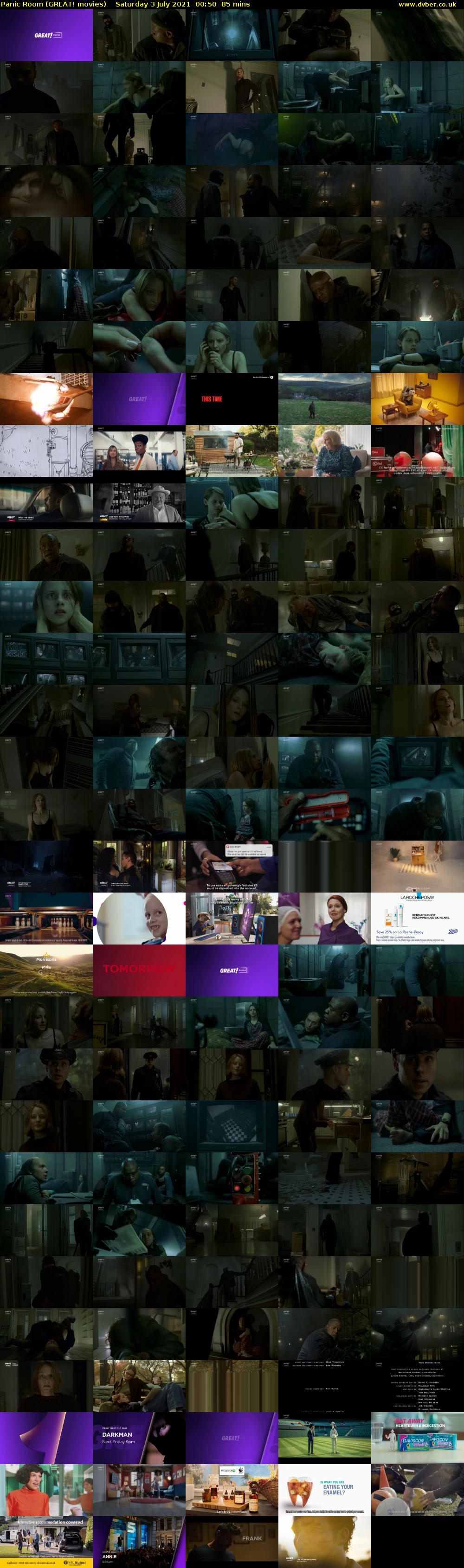 Panic Room (GREAT! movies) Saturday 3 July 2021 00:50 - 02:15