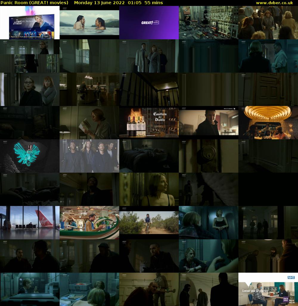 Panic Room (GREAT! movies) Monday 13 June 2022 01:05 - 02:00