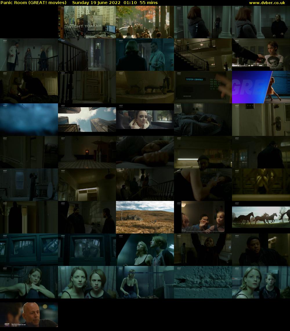 Panic Room (GREAT! movies) Sunday 19 June 2022 01:10 - 02:05