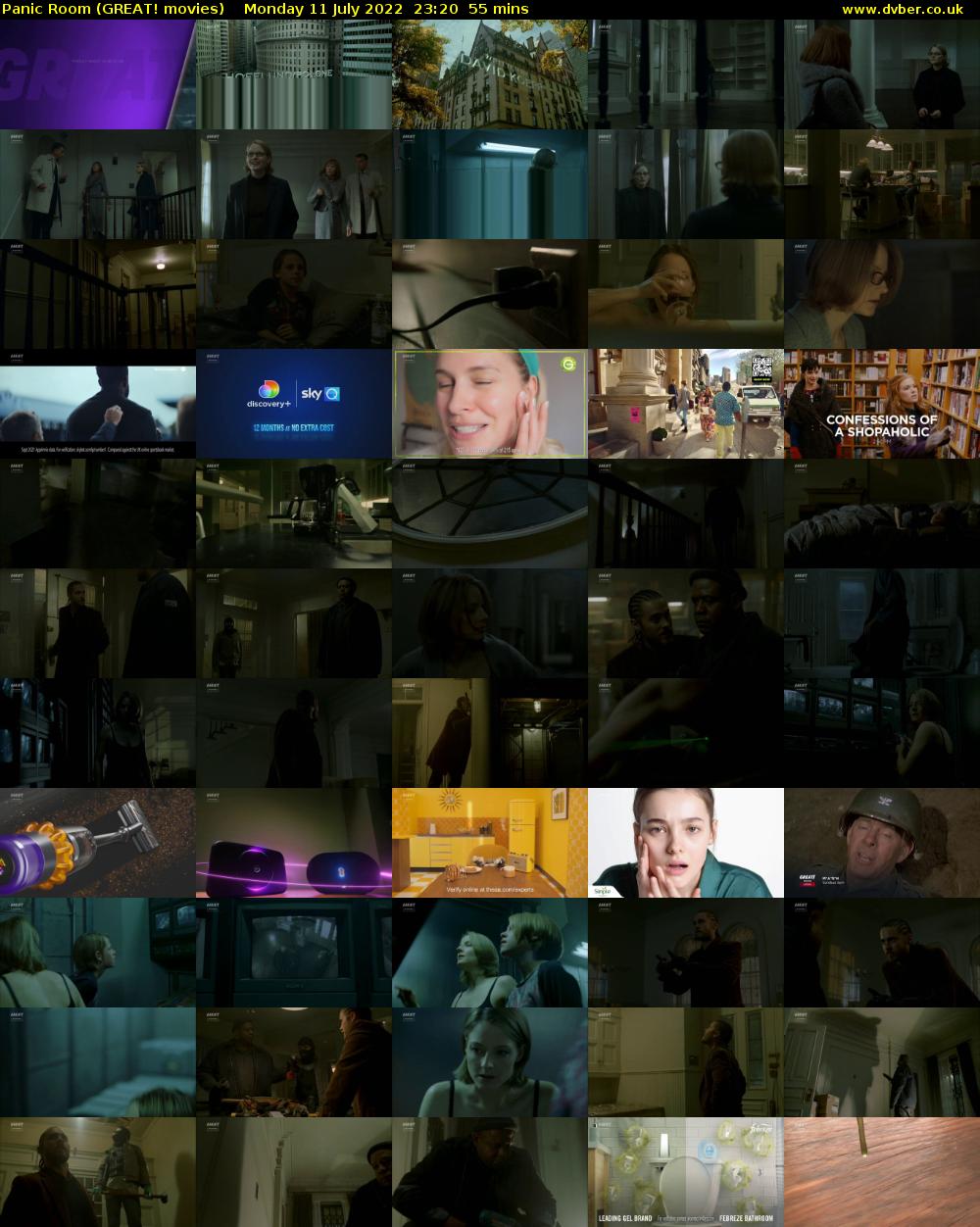 Panic Room (GREAT! movies) Monday 11 July 2022 23:20 - 00:15