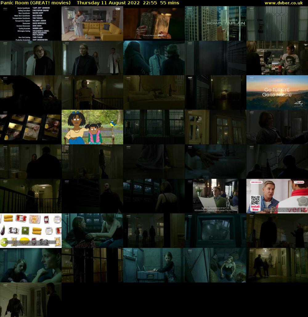 Panic Room (GREAT! movies) Thursday 11 August 2022 22:55 - 23:50